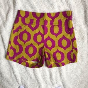 Anthropologie Fuschia and Green Shorts